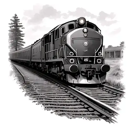 Train Tracks tattoo design idea
