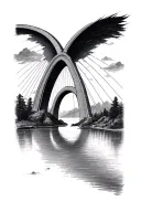 Rainbow Bridge tattoo design idea