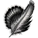 Turkey Feather tattoo design idea