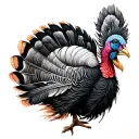 Turkey Feather tattoo design idea