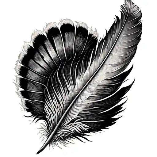 Turkey Feather tattoo design idea
