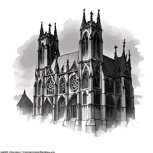Gothic Cathedral tattoo design idea