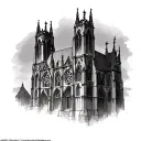 Gothic Cathedral tattoo design idea