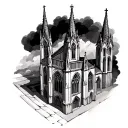 Gothic Cathedral tattoo design idea