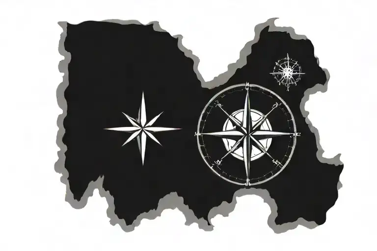 compass Wisconsin and colorado tattoo design idea