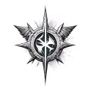 the elder scrolls Skyrim Logo tattoo design idea
