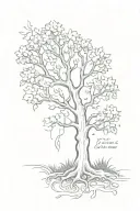 giving tree tattoo design idea