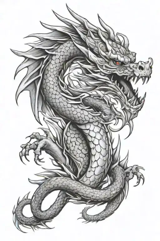 Search dragon tattoo design idea