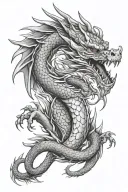 Search dragon tattoo design idea
