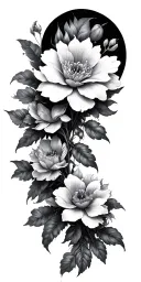 floral sleave life cycle tattoo design idea