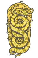 don't tread on me snake patriot yellow 2nd amendment coiled tattoo design idea