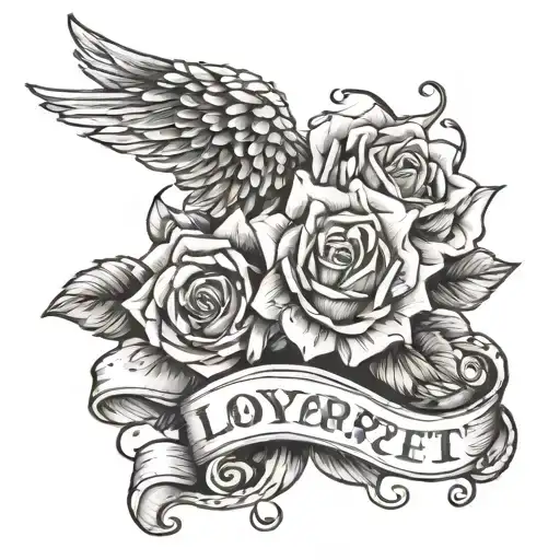 never forget loyalty  tattoo design idea