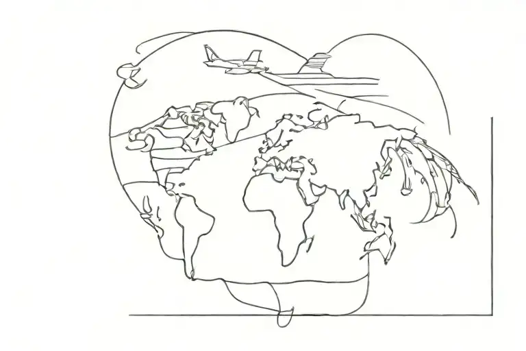 traveling with freedom and happiness  tattoo design idea