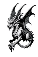 medieval style gargoyle tattoo design idea