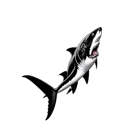 Tiger Shark tattoo design idea
