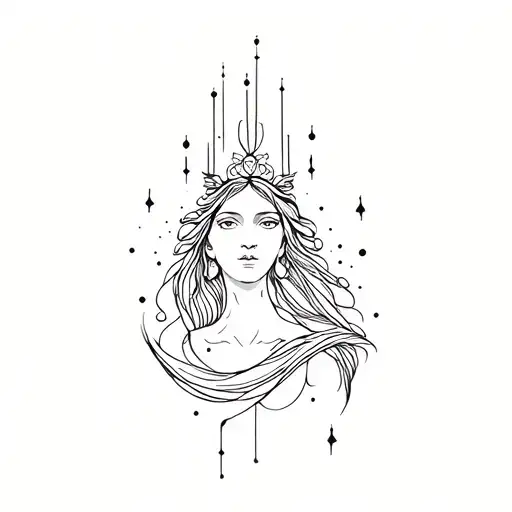 Goddess Calliope tattoo design idea