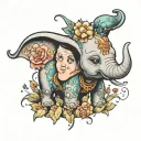 dumbo mum tattoo design idea