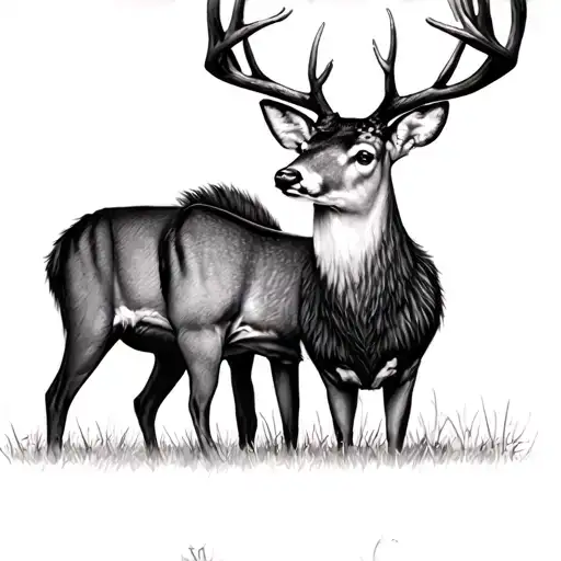Buck And Doe tattoo design idea