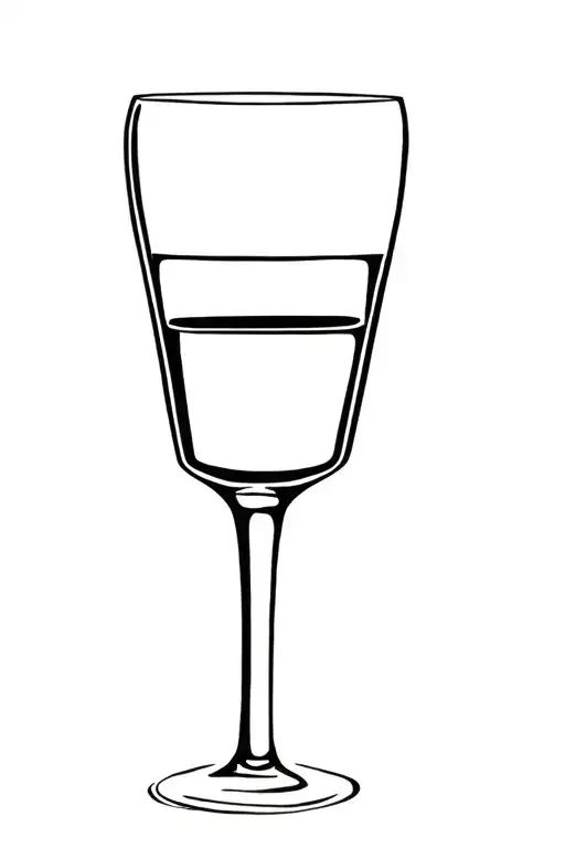 glass half full tattoo design idea