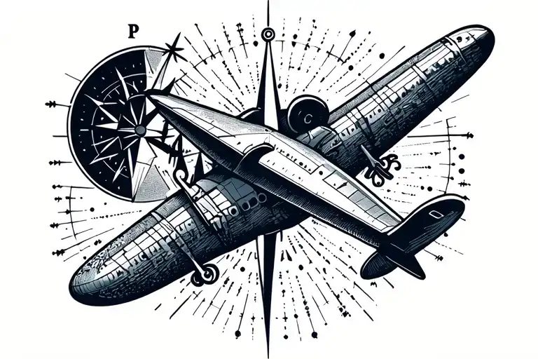 band around the arm geometric tattoo design and include arts, psy peace, music, dance-hiphop, travel compass n airplane tattoo design idea