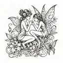 fairies tattoo design idea