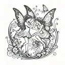 fairies tattoo design idea