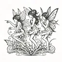 fairies tattoo design idea