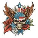 patriotic tattoo design idea