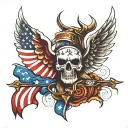 patriotic tattoo design idea