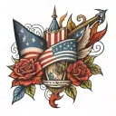 patriotic tattoo design idea
