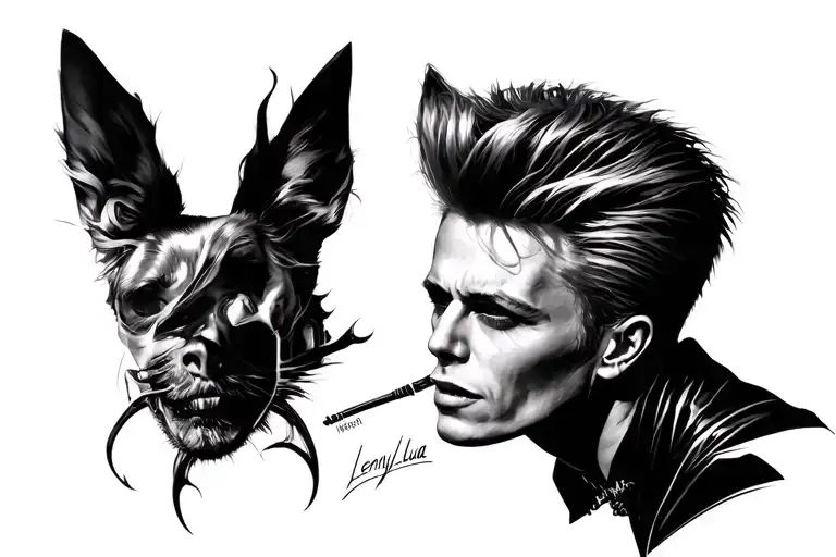 Lenny Lula Bowie tattoo design idea