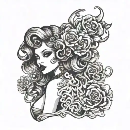 kinky whore tattoo design idea
