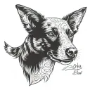 cattle dog tattoo design idea