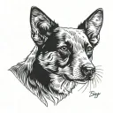 cattle dog tattoo design idea