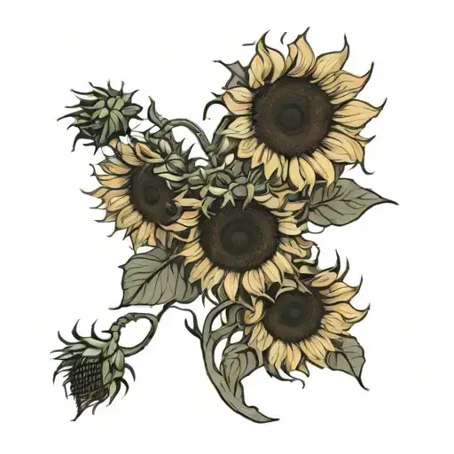 if van gogh's Sunflowers was a tattoo design tattoo design idea