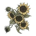 if van gogh's Sunflowers was a tattoo design tattoo design idea