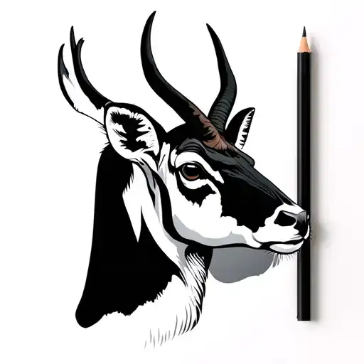 Springbok tattoo design idea