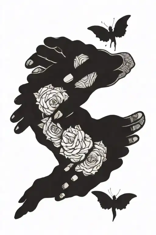 3 hands holding each other tattoo design idea