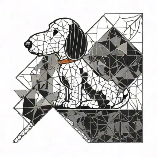 Snoopy sitting tattoo design idea