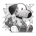 Snoopy sitting tattoo design idea