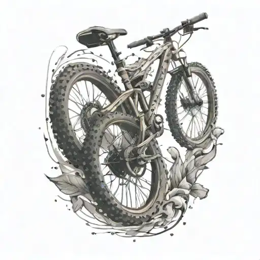 mtb bike tattoo design idea