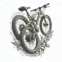 mtb bike tattoo design idea