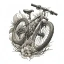 mtb bike tattoo design idea