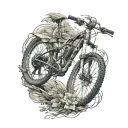 mtb bike tattoo design idea