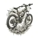 mtb bike tattoo design idea
