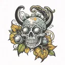 electric potato tattoo design idea