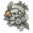 electric potato tattoo design idea