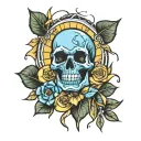 electric potato tattoo design idea