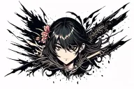 Blackout tattoo design idea