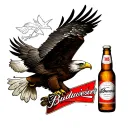 budweiser eagle tattoo design idea